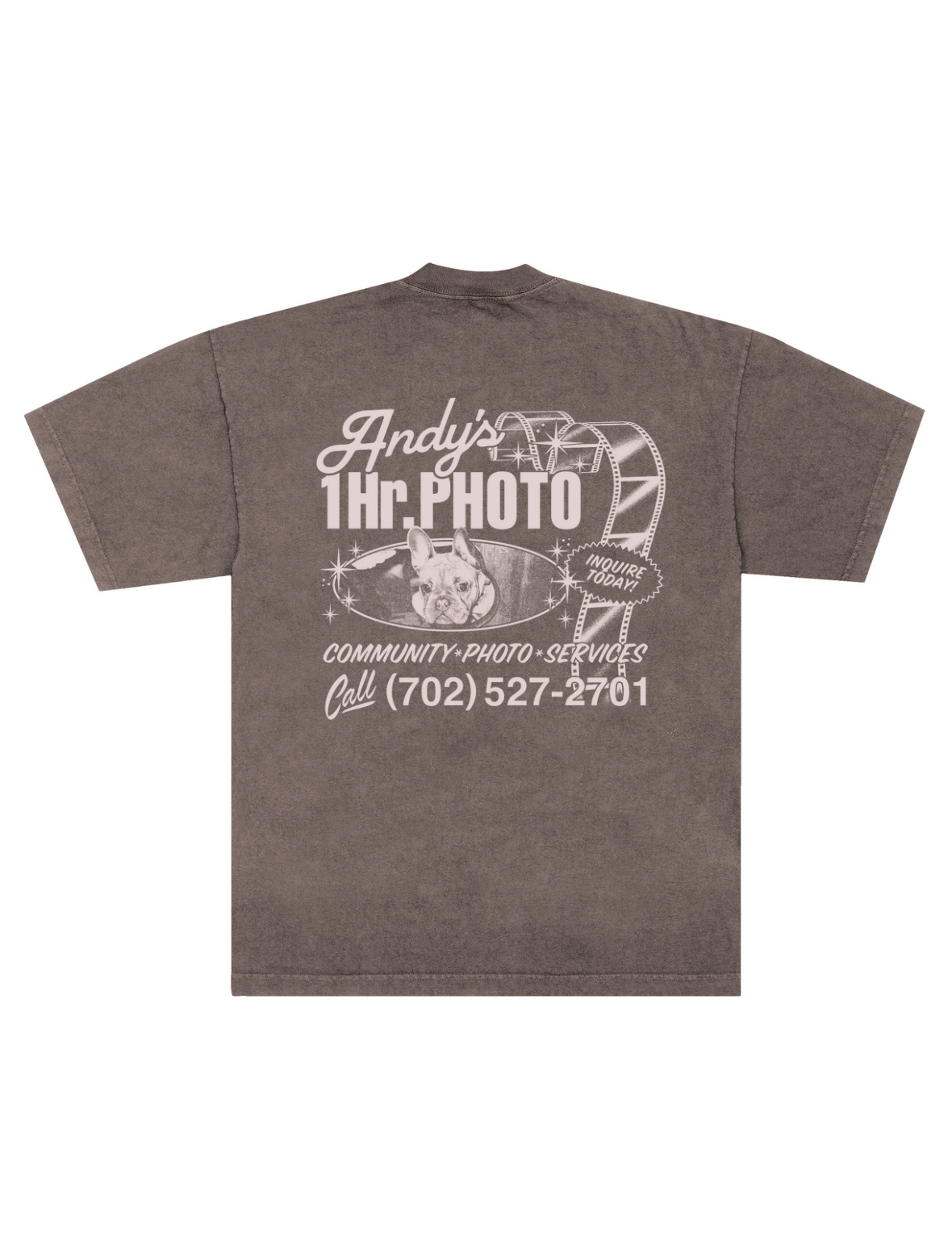 Classic Shop Tee - Brown/Light Pink
