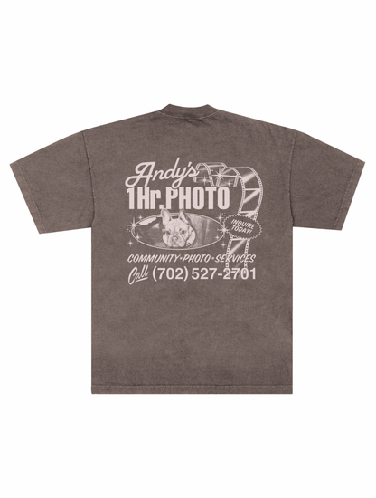 Classic Shop Tee - Brown/Light Pink